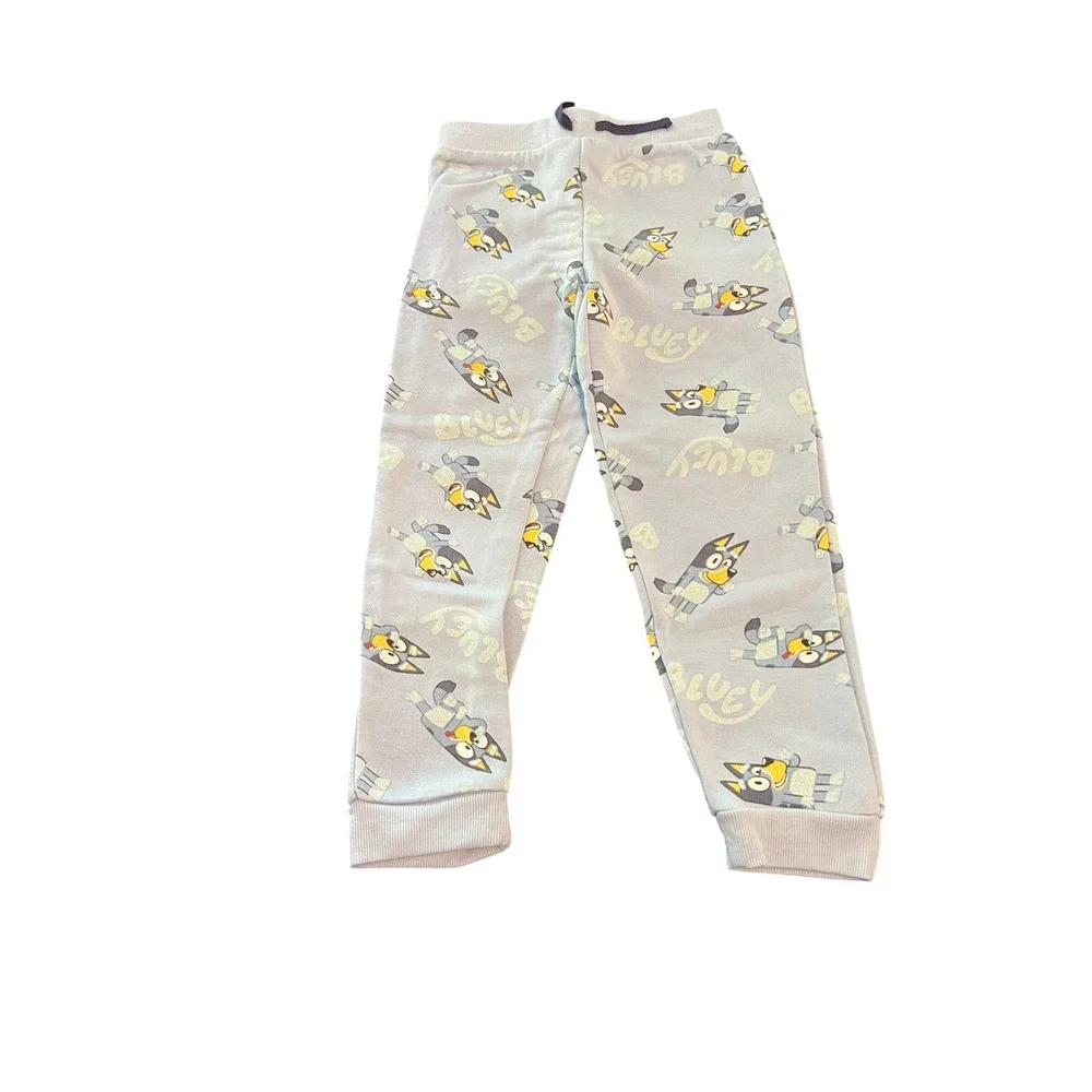 Bluey‎ Girls Boys Fleece Hoodie and Joggers Tracksuit Set Light Blue Size 6